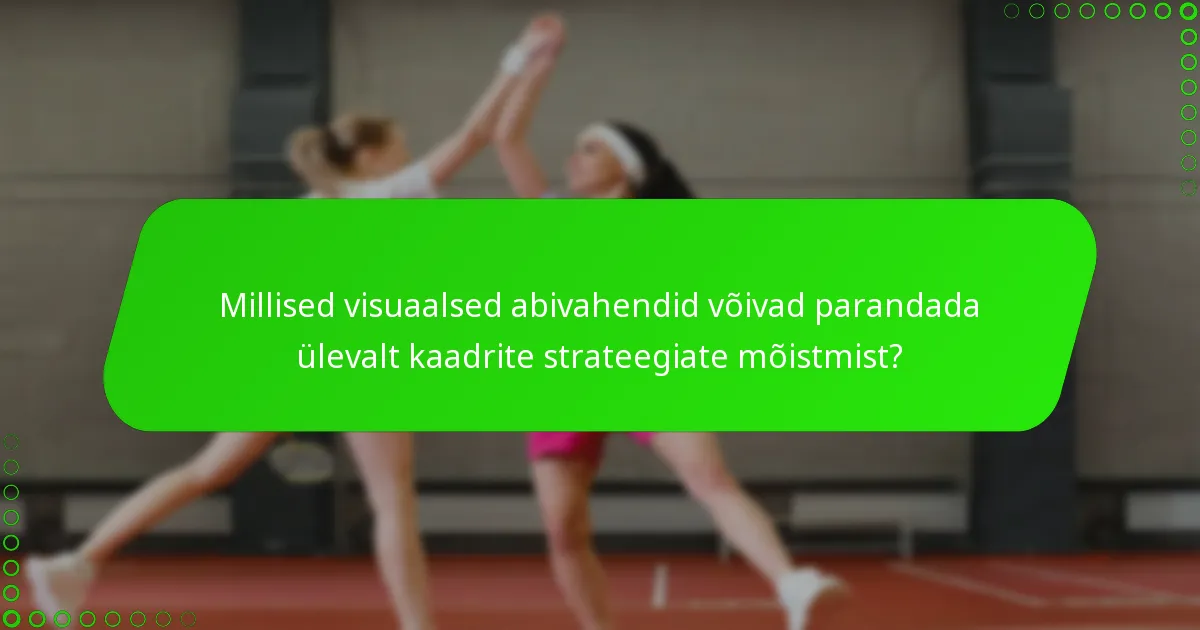 Millised visuaalsed abivahendid võivad parandada ülevalt kaadrite strateegiate mõistmist?